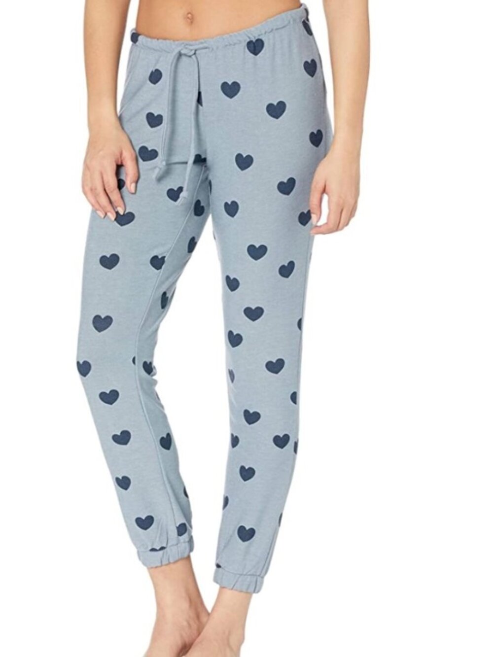 Size XS Chaser Blue Heart Lounge Pajama Athleisure Drawstring Pants